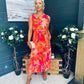 Michelle Banded Midi Dress Amber