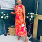 Michelle Banded Midi Dress Amber