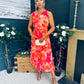 Michelle Banded Midi Dress Amber