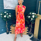Michelle Banded Midi Dress Amber