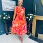 Michelle Banded Midi Dress Amber