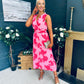 Michelle Banded Midi Dress Pink