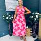 Michelle Banded Midi Dress Pink