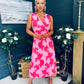 Michelle Banded Midi Dress Pink