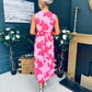 Michelle Banded Midi Dress Pink