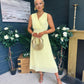 Frankie Pleated Midi Dress Yellow