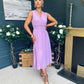 Frankie Pleated Midi Dress Lavender