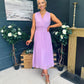 Frankie Pleated Midi Dress Lavender