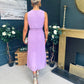 Frankie Pleated Midi Dress Lavender