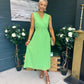 Frankie Pleated Midi Dress Apple