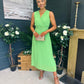 Frankie Pleated Midi Dress Apple