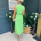 Frankie Pleated Midi Dress Apple