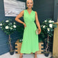 Frankie Pleated Midi Dress Apple