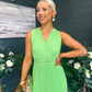 Frankie Pleated Midi Dress Apple