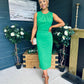 Liz Pearl Detailed Occasion Dress Green