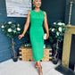 Liz Pearl Detailed Occasion Dress Green
