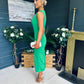Liz Pearl Detailed Occasion Dress Green