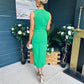 Liz Pearl Detailed Occasion Dress Green