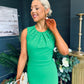 Liz Pearl Detailed Occasion Dress Green