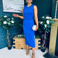Liz Pearl Detailed Occasion Dress Cobalt