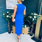 Liz Pearl Detailed Occasion Dress Cobalt