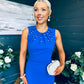 Liz Pearl Detailed Occasion Dress Cobalt