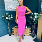 Liz Pearl Detailed Occasion Dress Pink