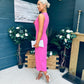 Liz Pearl Detailed Occasion Dress Pink