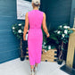 Liz Pearl Detailed Occasion Dress Pink