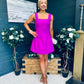 Colleen Peal & Bow Detail Mini Dress Orchid