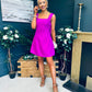 Colleen Peal & Bow Detail Mini Dress Orchid