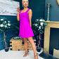 Colleen Peal & Bow Detail Mini Dress Orchid