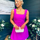 Colleen Peal & Bow Detail Mini Dress Orchid