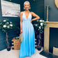 Steff Halterneck Occasion Dress Ombre Blue