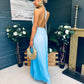 Steff Halterneck Occasion Dress Ombre Blue