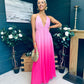 Steff Halterneck Occasion Dress Ombre Fuchsia