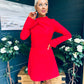 Harlow Detailed Mini Dress Red
