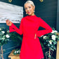 Harlow Detailed Mini Dress Red