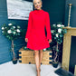 Harlow Detailed Mini Dress Red