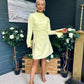 Harlow Detailed Mini Dress Yellow