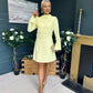 Harlow Detailed Mini Dress Yellow