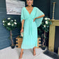 Caoimhe Cape Detail Occasion Dress Pastel