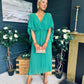 Caoimhe Cape Detail Occasion Dress Green
