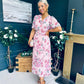 Simone Banded Midi Dress Blush