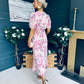 Simone Banded Midi Dress Blush
