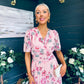 Simone Banded Midi Dress Blush