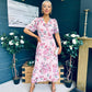 Simone Banded Midi Dress Blush
