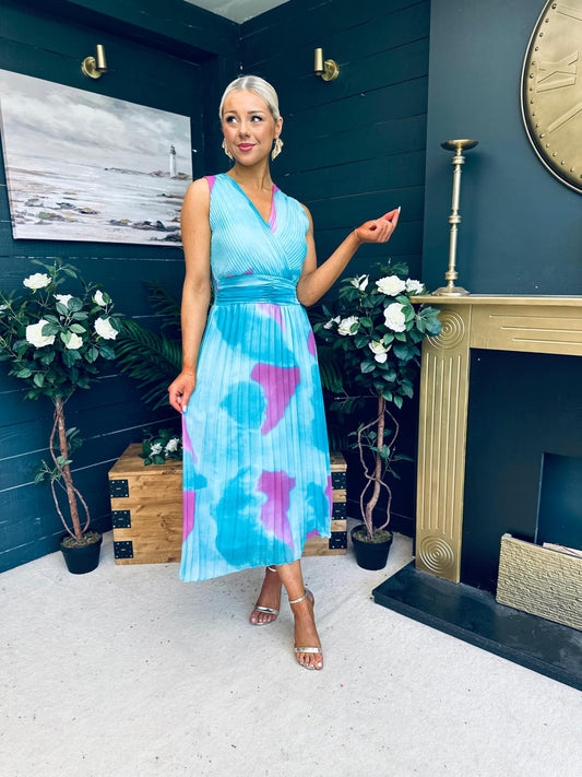 Margot Banded Midi Dress Pastel Green
