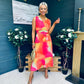 Margot Banded Midi Dress Amber