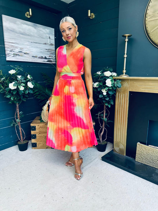 Margot Banded Midi Dress Amber